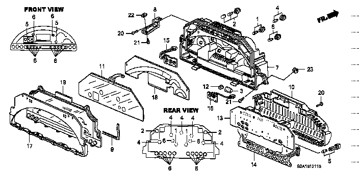 Honda S2000 AP1 L.C.D. ASSY. (78130-S2A-013)