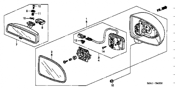 Honda S2000 AP1 ACTUATOR SET,R. (76210-S2A-003)