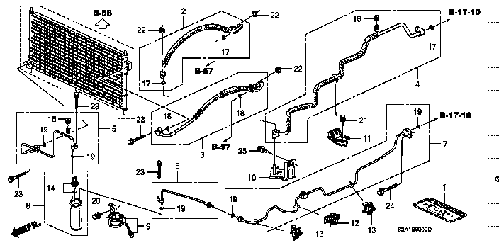 Honda S2000 AP1 CLIP. RECEIVER PIPE (80387-SM4-A01)