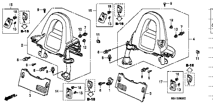 Honda S2000 AP1 CLIP. SNAP FITTING (77205-S0X-A01)
