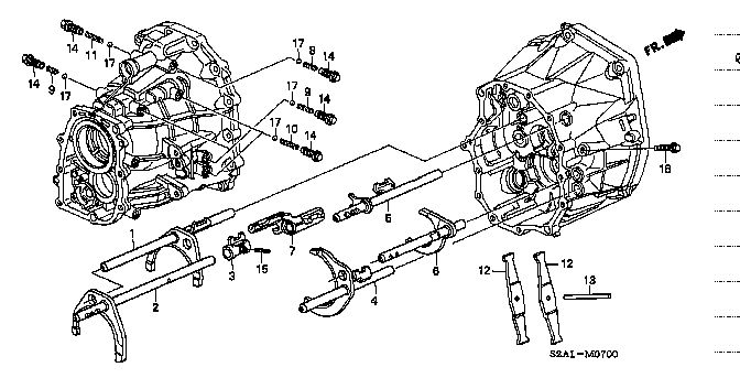 Honda S2000 AP1 LEVER, SHIFT (1-2) (24491-PCY-000)