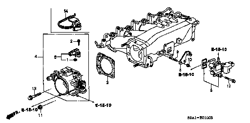 Honda S2000 AP1 STAY COMP., THROTTLE WIRE (16411-PCX-000)