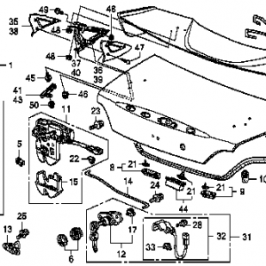 Honda S2000 AP1 ACTUATOR ASSY.,TRUNK (74856-S2A-G01)