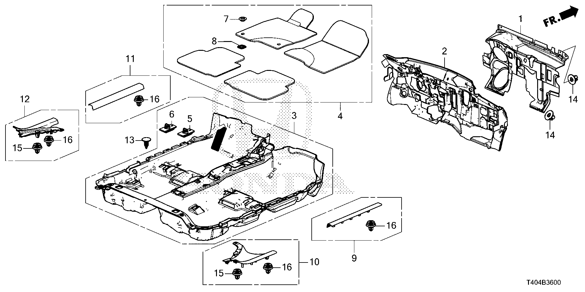 Honda Civic FL5 CARPET ASSY (83301-T60-A01ZA)