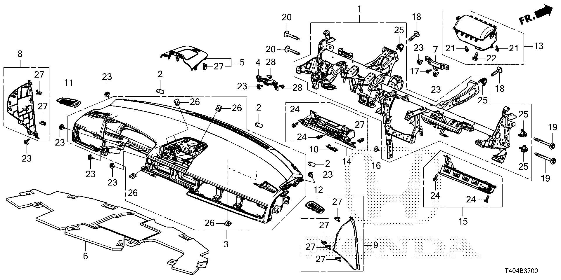 Honda Civic FL5 BEAM, STEERING HANGER (61300-T20-A00ZZ)