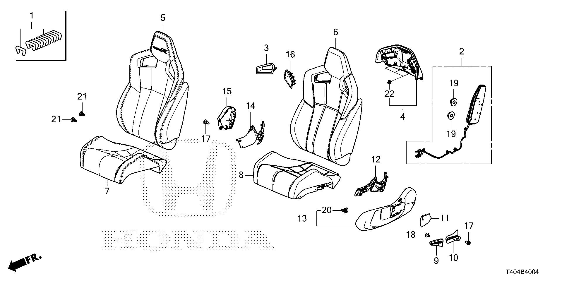 Honda Civic FL5 C-CLIP SET, TRIM FASTENER (30 PIECES) (04810-SB3-000)