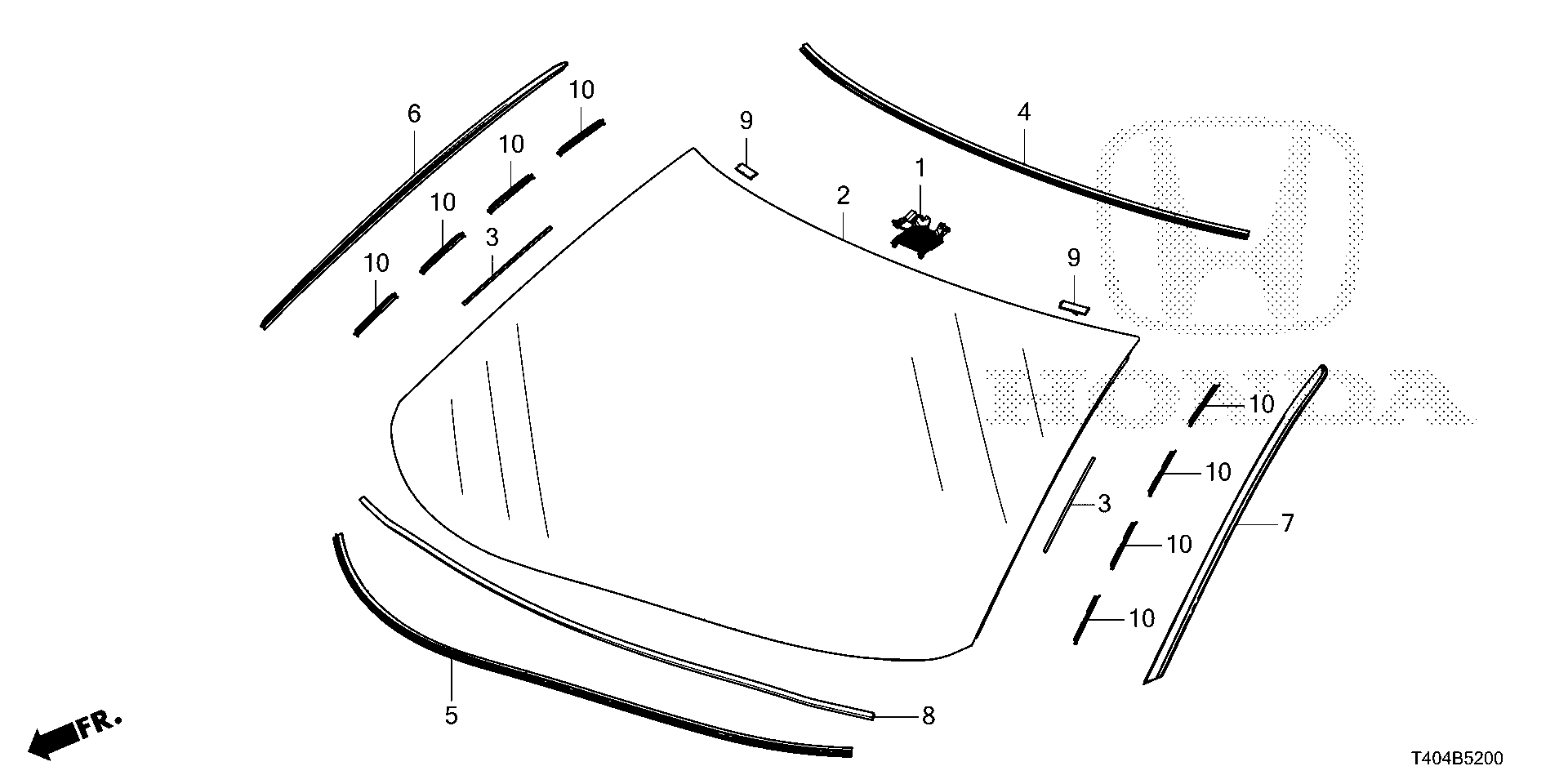 Honda Civic FL5 CLIP, FR (91568-TA0-A00)