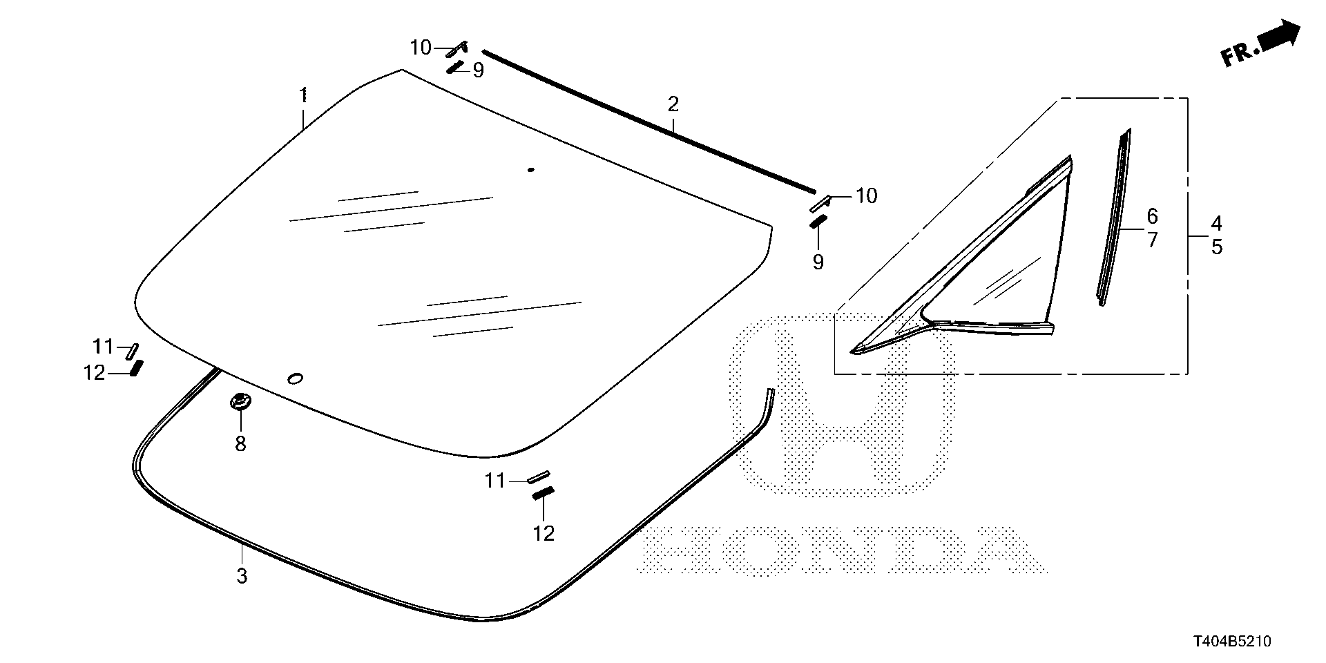 Honda Civic FL5 CAP, PIVOT (76711-T43-003)