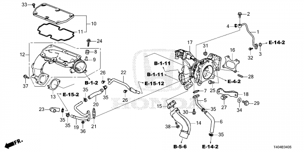 Honda Civic FL5 PIPE, TURBOCHARGER OIL FEED (15530-RPY-G00) - Injection ...