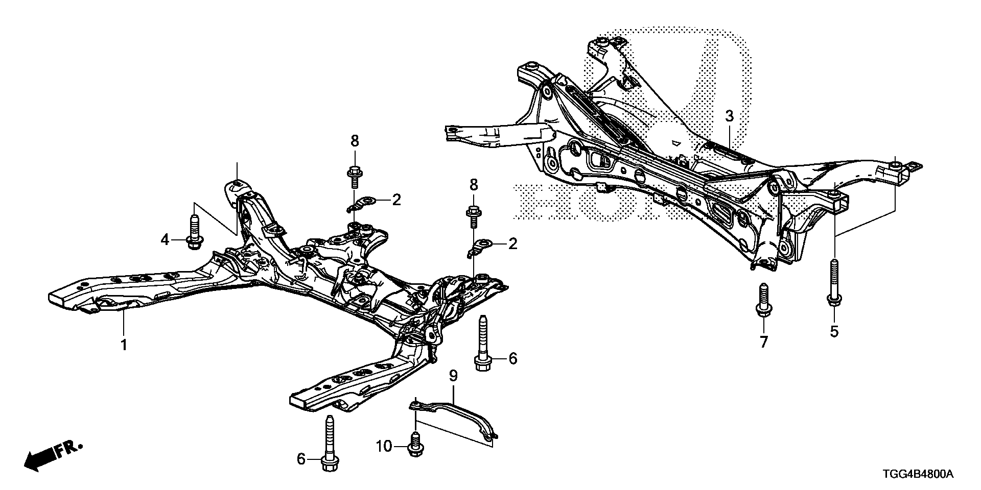 Honda Civic FK8 SUB-FRAME, FR (50200-TGH-A02)
