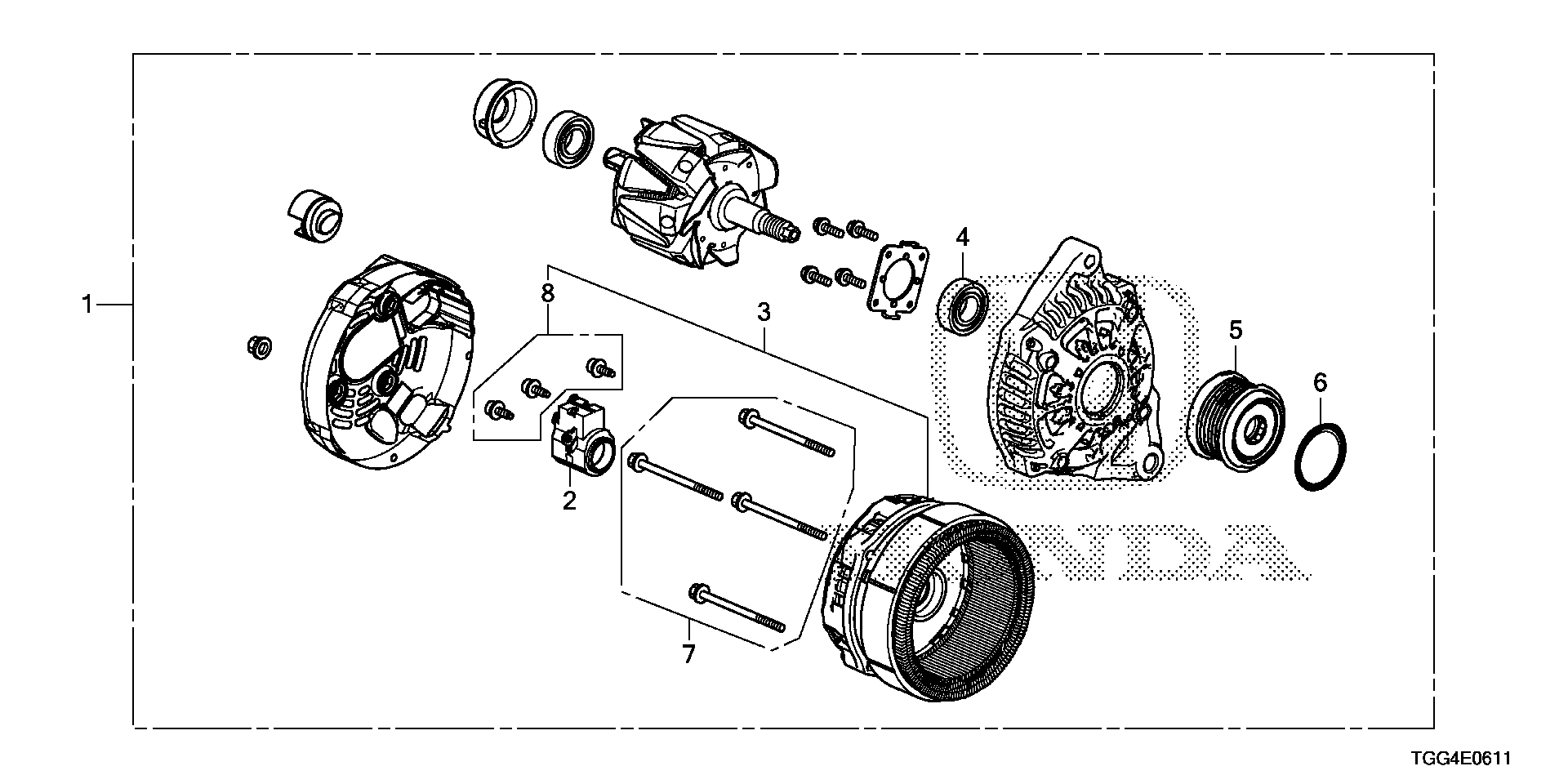 Honda Civic FK8 ALTERNATOR ASSY (31100-5BF-305)