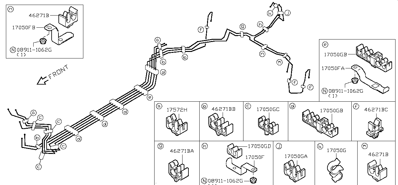 Nissan GTR R35 CLAMP (17571-JF00C)