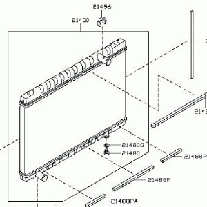 Nissan GTR R35 SEAL,RADIATOR (21496-JF10A)
