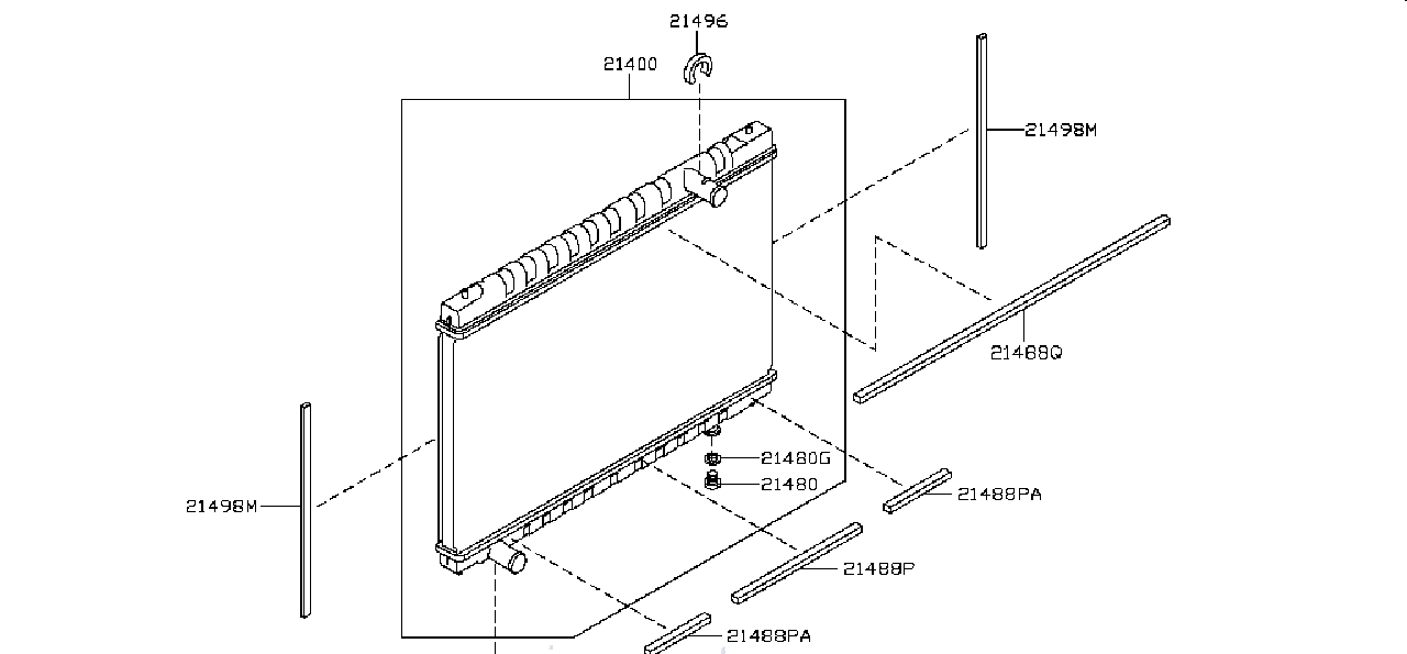 Nissan GTR R35 SEAL,RADIATOR (21496-JF10A)
