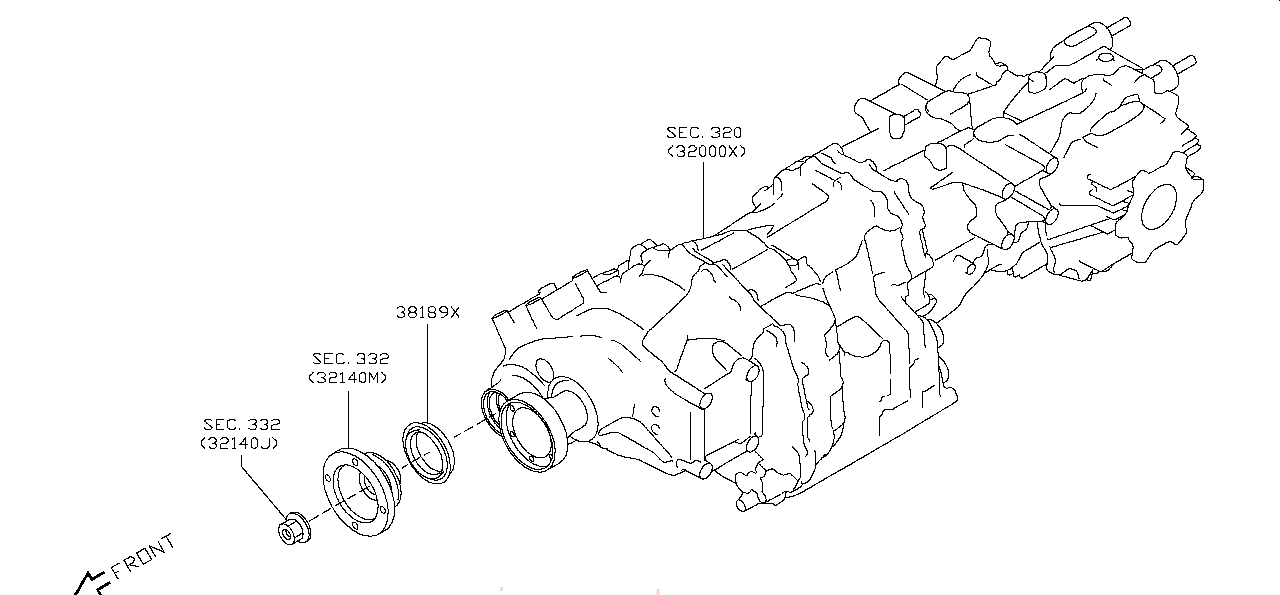 Nissan GTR R35 SEAL, OIL DRIVE PINION (38189-JF00A)