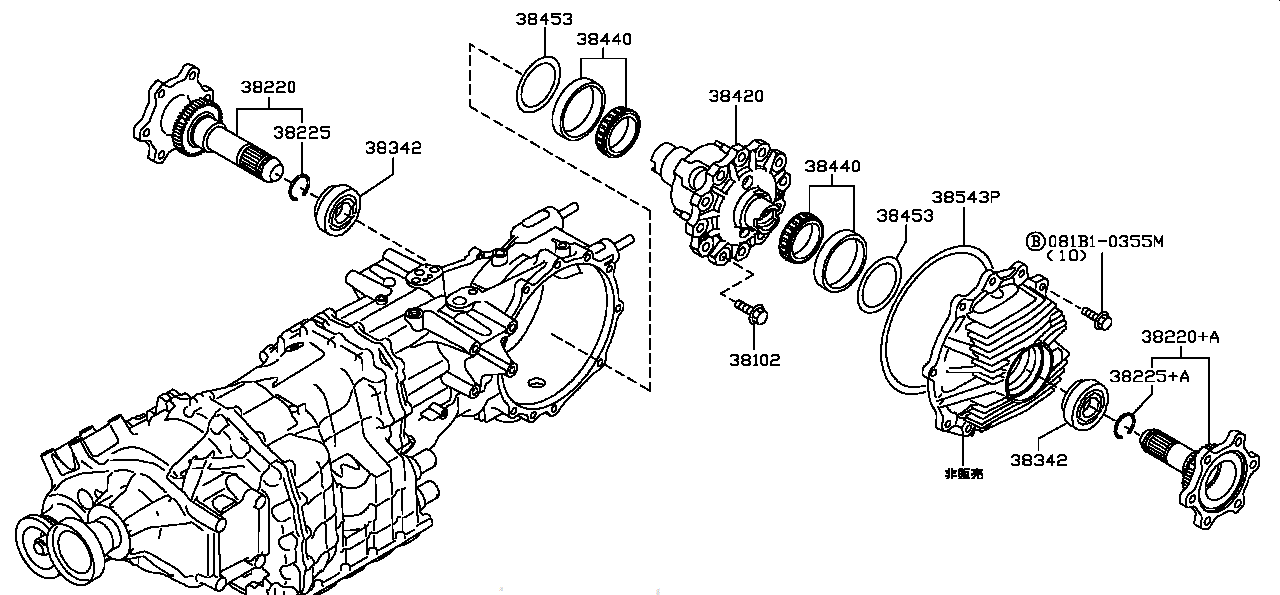 Nissan GTR R35 CIRCLIP,SIDE GEAR (38225-7S000)