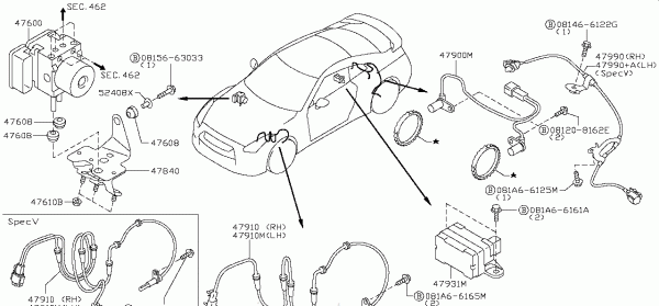Skid Control R35 Nissan GTR R35 ACTUATOR ASSEMBLY,SKID CONTROL (47660-62B0B) - Injection ...