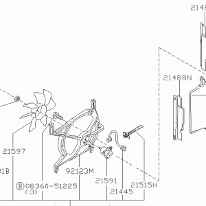 Nissan SILVIA S15 SHROUD,CONDENSER (92123-85F00)