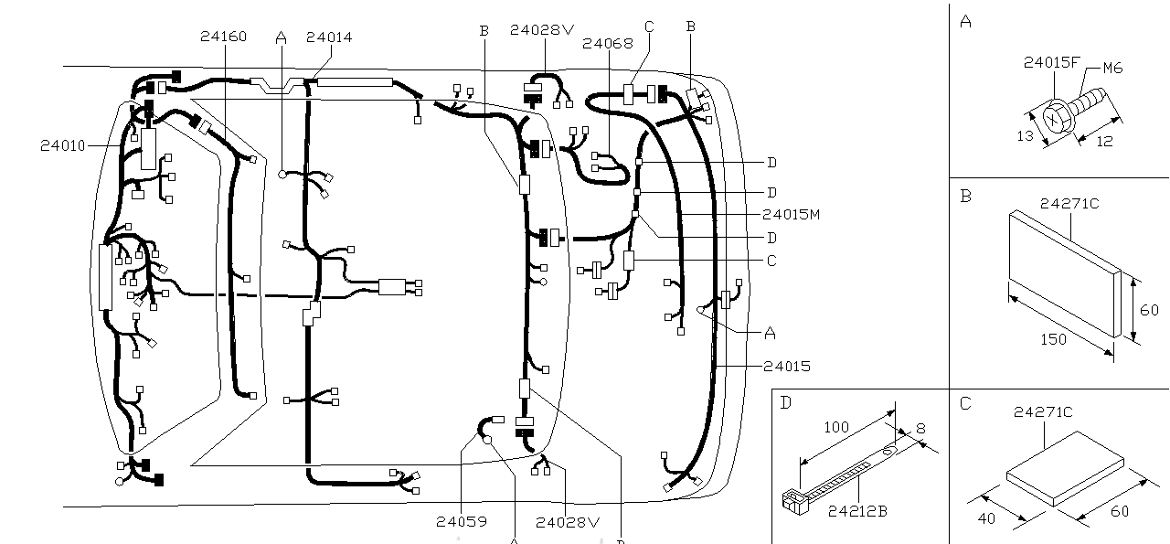 Nissan SILVIA S15 CLIP,WIRING HARNESS (01552-00481)