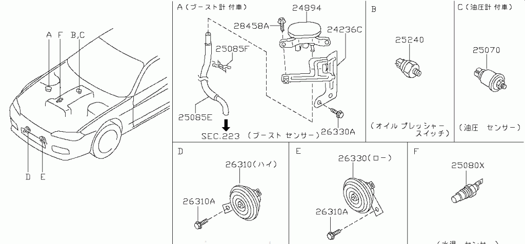 Nissan SILVIA S15 SENSOR,BOOST (25085-AA500) - Injection Imports