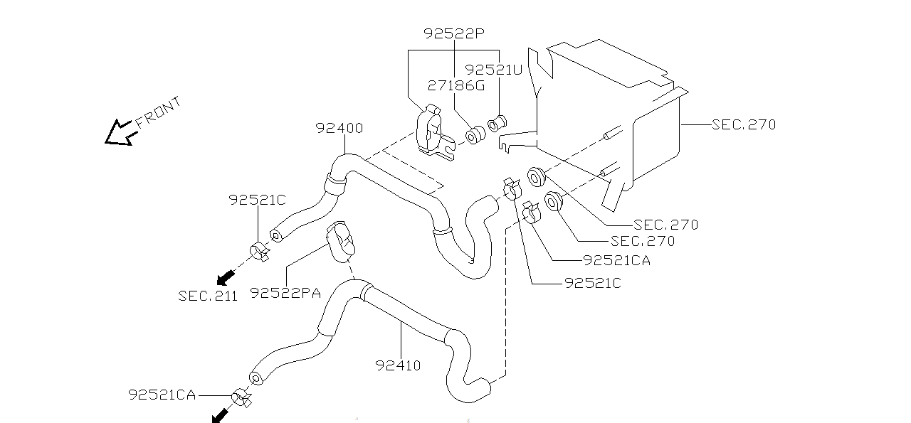 Nissan SILVIA S15 GROMMET,RUBBER (92290-65F00)