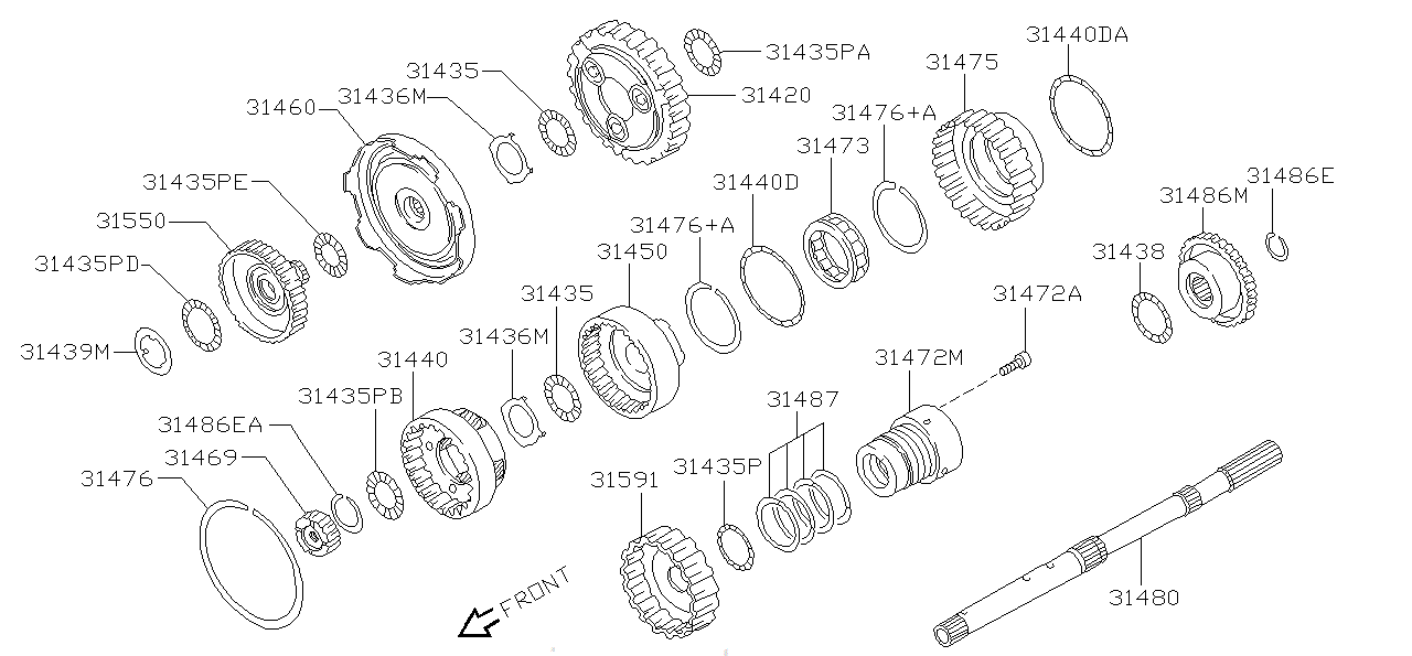 Nissan SILVIA S15 CARRIER ASSEMBLY,REAR PLANET (31440-41X10)