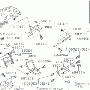 Nissan SILVIA S15 BOX ASSEMBLY,GLOVE (68500-1A101)