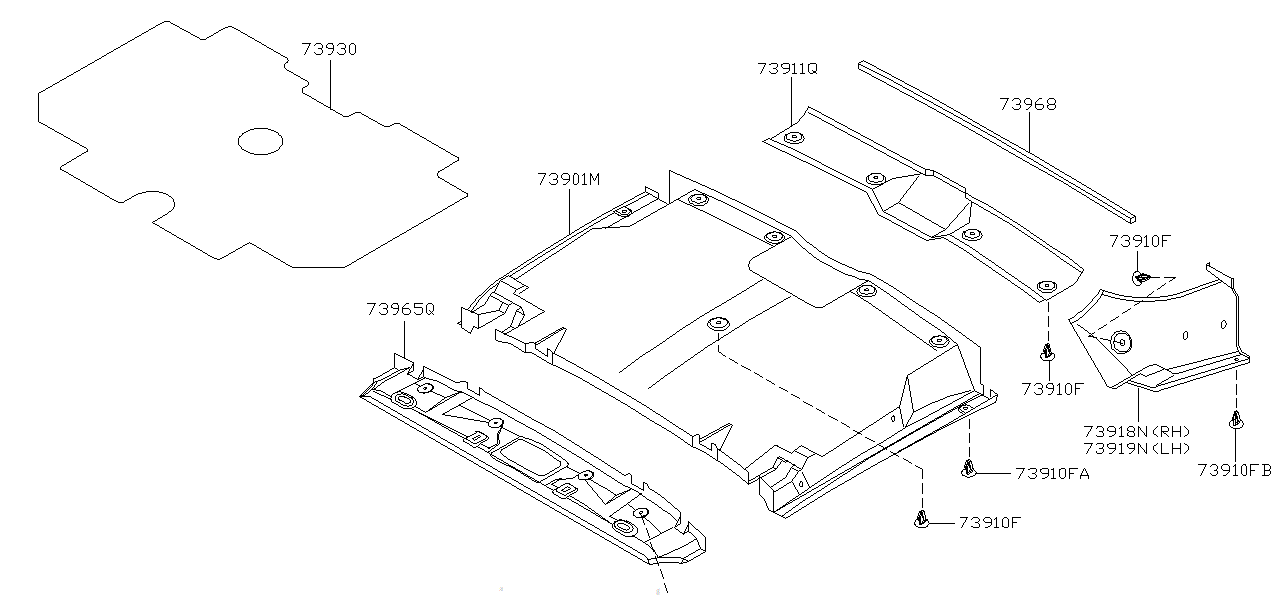 Nissan SILVIA S15 HEADLINING,FRONT (73901-92F00)