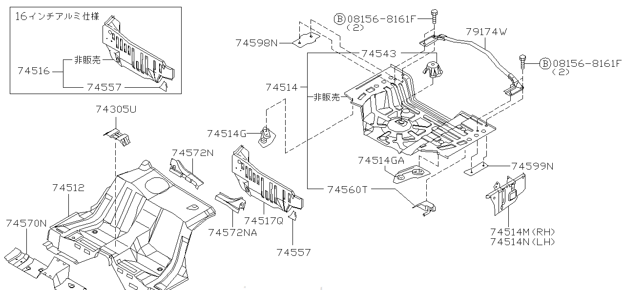 Nissan SILVIA S15 SUPPORT ASSEMBLY,REAR SEAT BACK (74521-65F00)