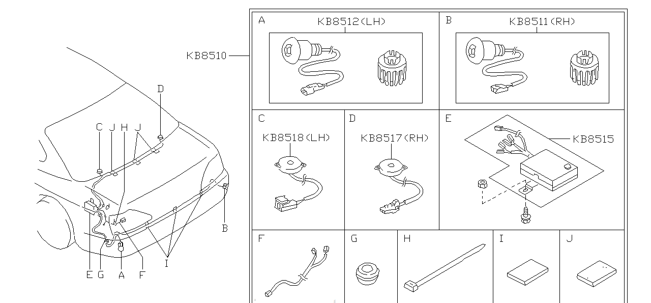 Nissan SILVIA S15 SENSOR REAR,LH (B9811-89985)