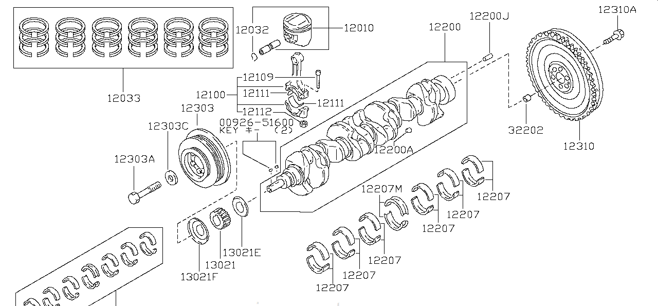 Nissan SKYLINE R34 BEARING,CONNECTING ROD (12111-24U00)