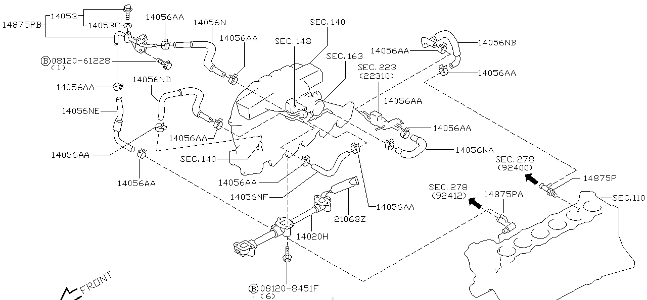 Nissan SKYLINE R34 CLAMP, HOSE (16439-56S00)