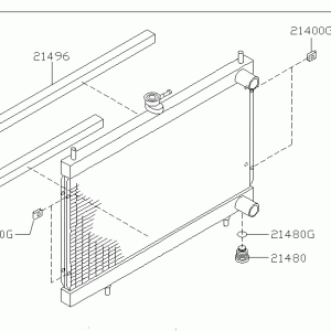 Nissan SKYLINE R34 SEAL,RADIATOR (21496-AA400)