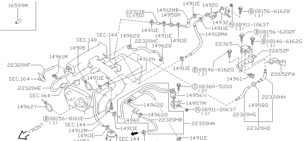 Nissan SKYLINE R34 CAP,CONNCECTOR (16599-83T00)