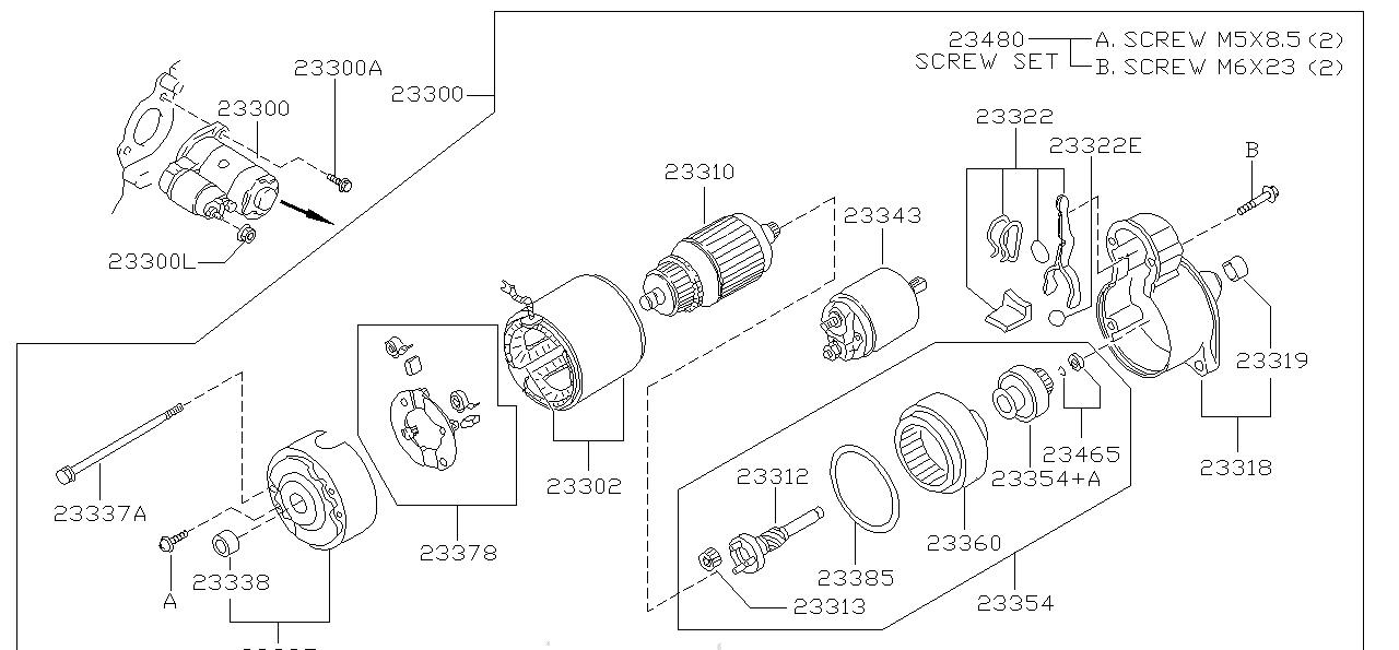 Nissan SKYLINE R34 BOLT,THROUGH (23340-M4900)