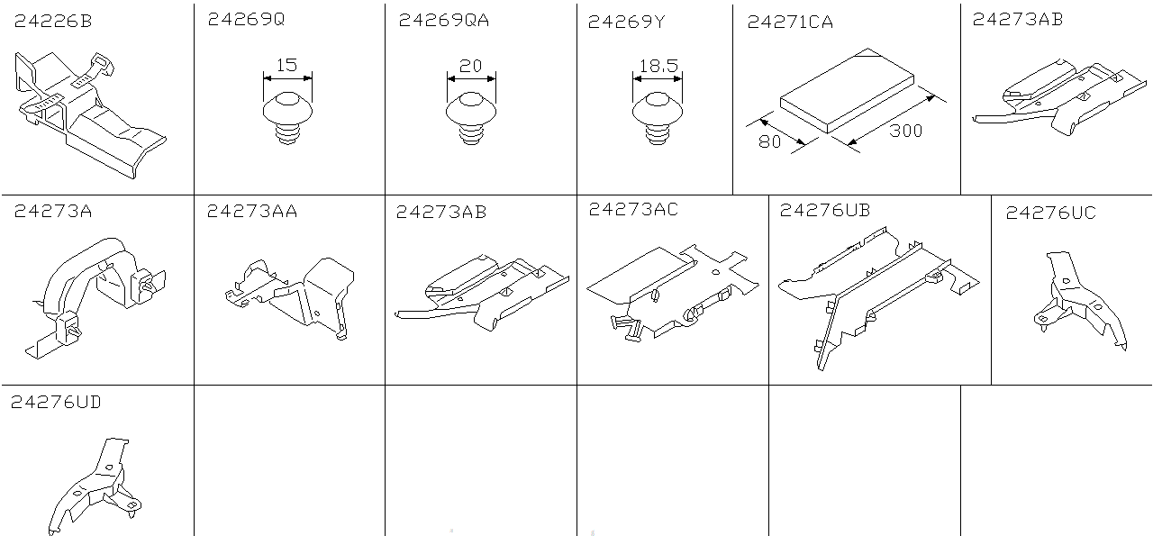 Nissan SKYLINE R34 PROTECTOR,HARNESS (24272-70T20)