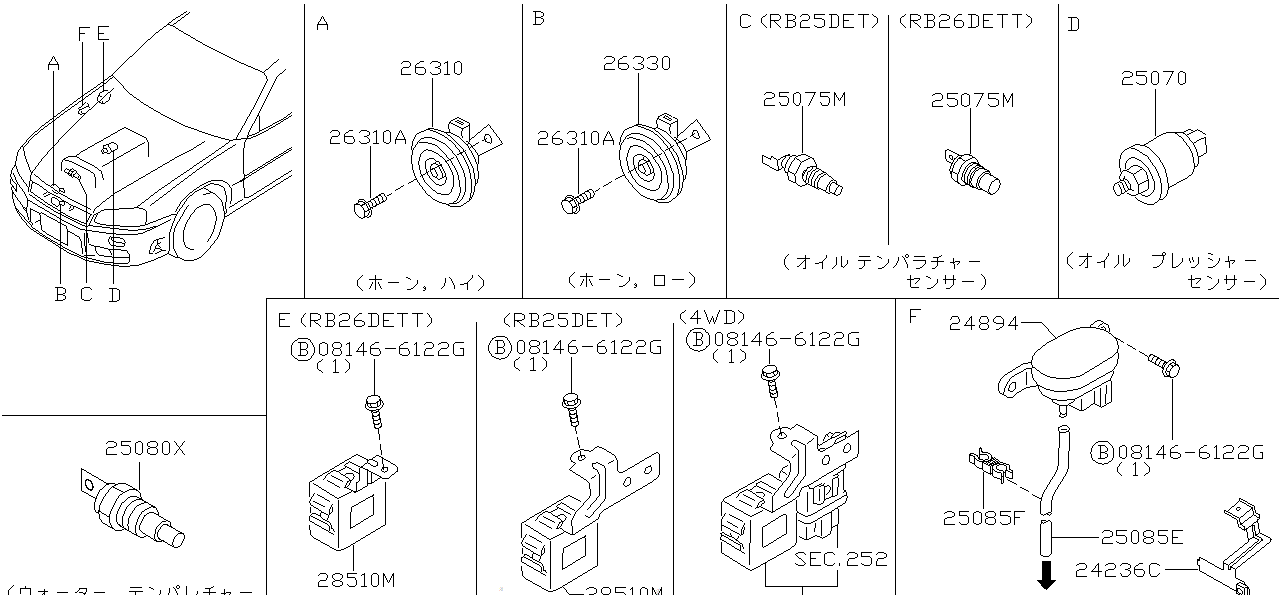 Nissan SKYLINE R34 BRACKET,HARNESS CONNECTOR (24346-AA400)