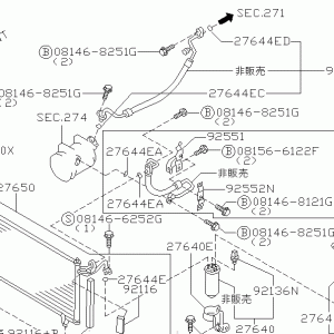 Nissan SKYLINE R34 BRACKET,CONDENSER (92114-AA300)