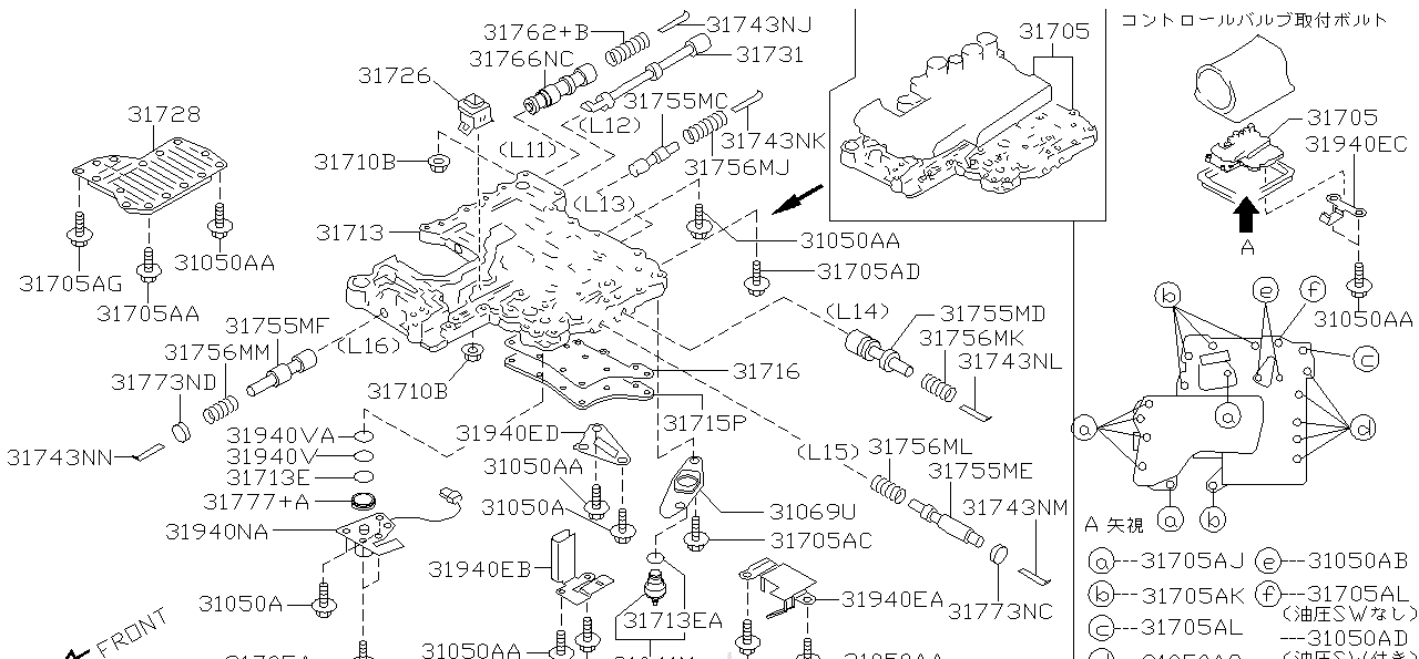 Nissan SKYLINE R34 SWITCH ASSEMBLY,OIL PRESSURE (31041-4AX00)