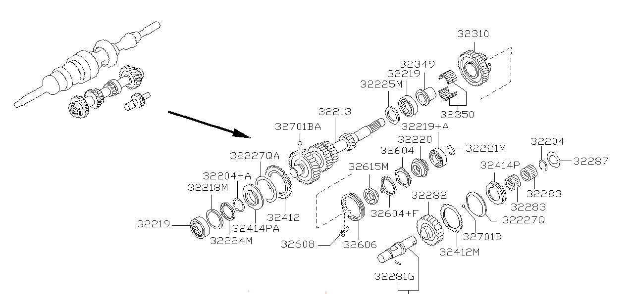 Nissan SKYLINE R34 BEARING,NEEDLE THRUST FRONT (32224-01G00)
