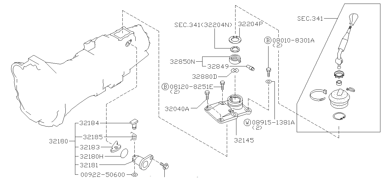 Nissan SKYLINE R34 PIN,CONTROL ARM (32849-V5003)