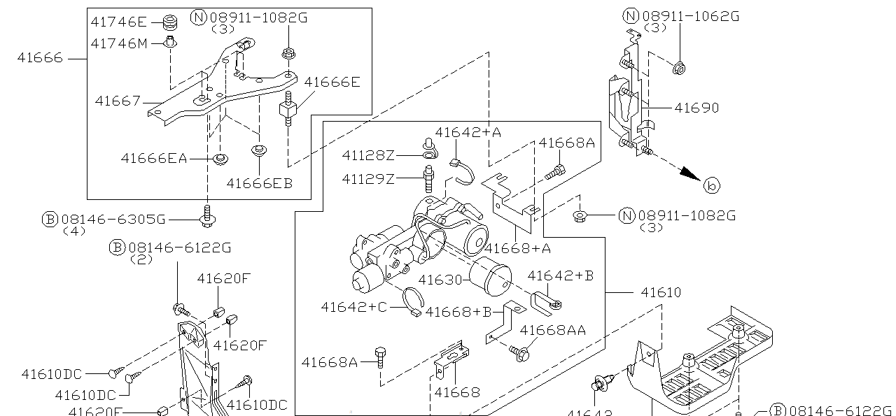 Nissan SKYLINE R34 INSULATOR,BRACKET (41750-24U10)