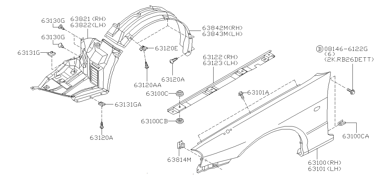 Nissan SKYLINE R34 BOLT (01125-03491)