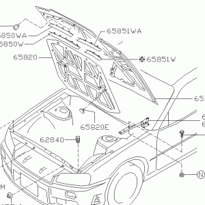 Nissan SKYLINE R34 BUMPER,HOOD (65823-Q0102)