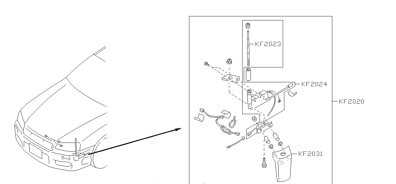 Nissan SKYLINE R34 POLE NEON CONTROL AUTO (F2023-5P500)