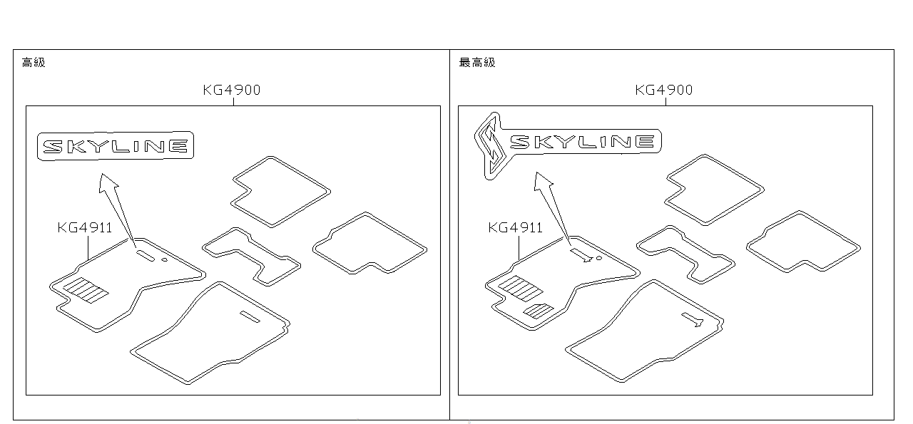Nissan SKYLINE R34 FLOOR CARPET (G4900-AA005)