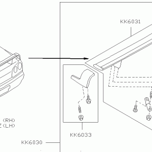 Nissan SKYLINE R34 REAR SPOILER CTR (K6031-AA250)